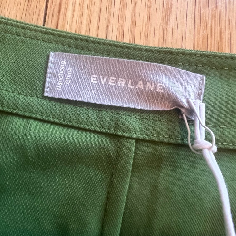 Everlane Green A-Line Button-Front Midi Skirt - Picture 2 of 3
